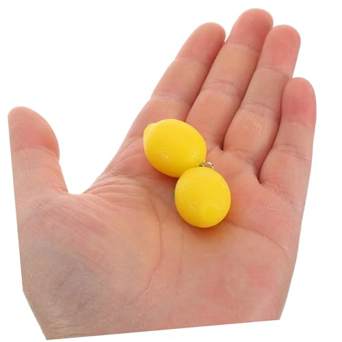 NAMOARLY 10 Stück Zitronenanhänger aus Künstlicher Frucht Realistische Gelbe Minianhänger für Schlüsselanhänger Halsketten Armbänder Vielseitige Dekoration und DIY Schmuck Zubehör von NAMOARLY