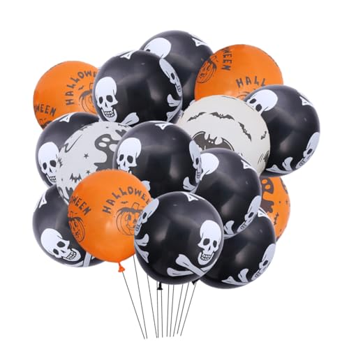 NAMOARLY 100 Stück 12 Horrorballons Für Halloween Vorgefüllte Konfettiballons Luftballons Fotokabinen-ballon Ballons Bedrucken Latexballons Party-location-layout-requisiten Geist Verdicken von NAMOARLY