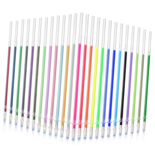 NAMOARLY 100 Stück Teiliges Bunte Gel Pen Refills Kugelschreiber Minen Kompatibel mit Standard Gelschreibern Langlebige für Flüssiges Sauberes Schreiben für Schule Büro Kreativität von NAMOARLY