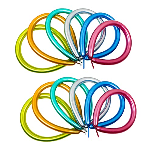 NAMOARLY 100Stücke Metallic Lange Luftballons Modellierballons Für Tierfiguren Und Geburtstagsdekoration Langlebige Latexballons Bunten Farben Für Partys Und Events von NAMOARLY