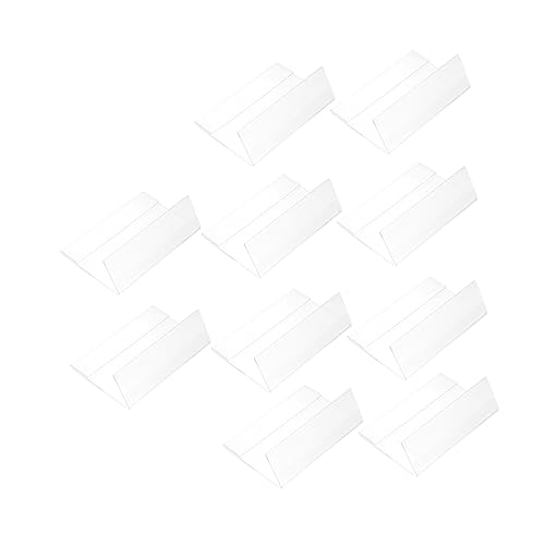 NAMOARLY 10Stücke Form Tag Anzeigenständer aus Acryl Transparent für Supermärkte und Einzelhandel Stabiler Tischaufsteller für Etikettenanzeige von NAMOARLY