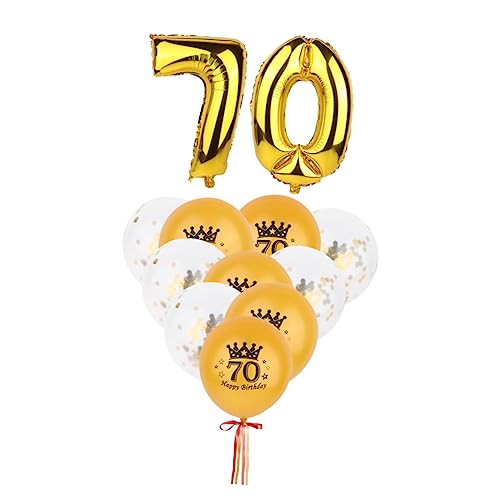 NAMOARLY 12 Stück 1 Satz 70 Ballonnummern 70 Latexballon Heliumballon Aus Folie Dekoration Zum 70-jährigen Jubiläum Rosenballons 70 Hochzeitsballon Emulsion Dekorative Gegenstände von NAMOARLY