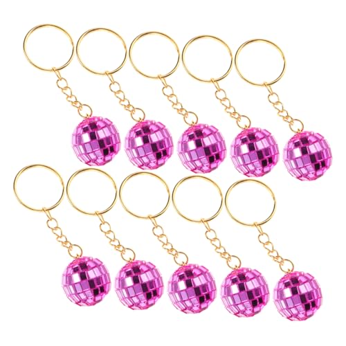 NAMOARLY 12 Stück Teiliges Mini Discokugel Schlüsselanhänger Set mit Goldfarbenen Akzenten Verspieltem Kugeldesign als Partyzubehör und Retro Dekoration für Disco Mottopartys Autoschmuck von NAMOARLY