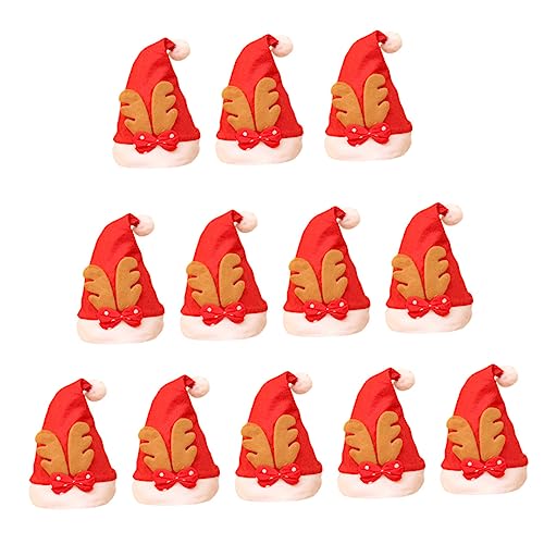 NAMOARLY 12st Weihnachtsmütze Gefälligkeiten Für Weihnachtsfeiern Weihnachtsfeier Geschenke Hüte Weihnachten Kind Rot Dekorativer Hut von NAMOARLY