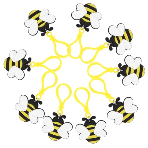 NAMOARLY 12st Biene Schlüsselanhänger Biene Schmuck Bienen-party-dekoration Bienen-rucksack-charme Honigbienen-schlüsselanhänger Partyzubehör Zum Baby Pvc Schüttgut Kleines Geschenk von NAMOARLY