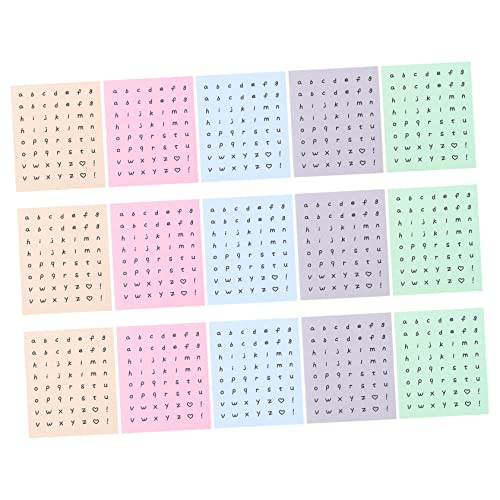 NAMOARLY 15 Blatt Kreative Buchstabenaufkleber für Scrapbooking Selbstklebende Dekorative Alphabet Sticker Zufälligen Farben für Notizbücher Tagebücher und DIY Projekte Zufällige Farbe NAMOARLY 15 Blatt Kreative Buchstabenaufkleber für Scrapbooking Selbstklebende Dekorative Alphabet Sticker Zufälligen Farben für Notizbücher Tagebücher und DIY Projekte Zufällige Farbe von NAMOARLY