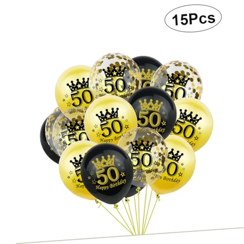 15st Pailletten Latexballons Zahlenballons Luftballons Erwachsener 15-teiliges Set von NAMOARLY