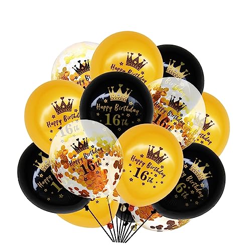 NAMOARLY Heu Geburtstag Luftballons Set 15 Stücke Latex Banner Krone Muster Einzigartige Party Dekorationen NAMOARLY Heu Geburtstag Luftballons Set 15 Stücke Latex Banner Krone Muster Einzigartige Party Dekorationen von NAMOARLY