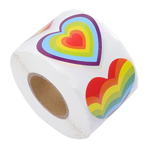 NAMOARLY 1rolle Rainbow Herz Aufkleber Rolle Selbstklebende Sticker Für Bastelprojekte Umschlagsiegel Hochzeiten Und Pride-feiern Farbenfrohe Herzform Aufkleber NAMOARLY 1rolle Rainbow Herz Aufkleber Rolle Selbstklebende Sticker Für Bastelprojekte Umschlagsiegel Hochzeiten Und Pride-feiern Farbenfrohe Herzform Aufkleber von NAMOARLY