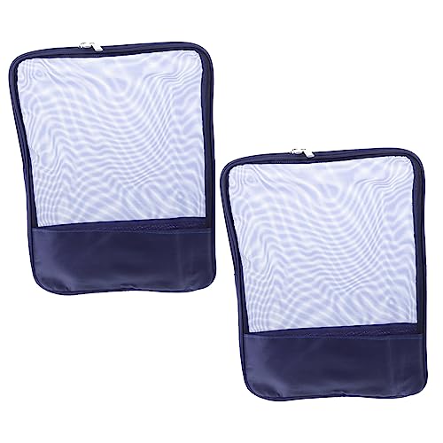 NAMOARLY 2 Stück Aufbewahrungstasche Für Schreibwaren Lagerung Aufbewahrungstasche Für Dokumente Dokumententasche Mit Reißverschluss Datei Aufbewahrungstaschen Mit Reißverschluss Blue Nylon von NAMOARLY