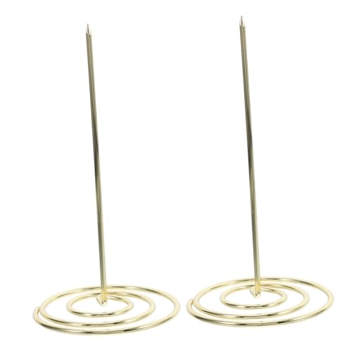 NAMOARLY 2 Stück Goldene Spieße Metallische Dokumentenhalter für Quittungen Notizen Rechnungen für Restaurant Büro und Küche von NAMOARLY