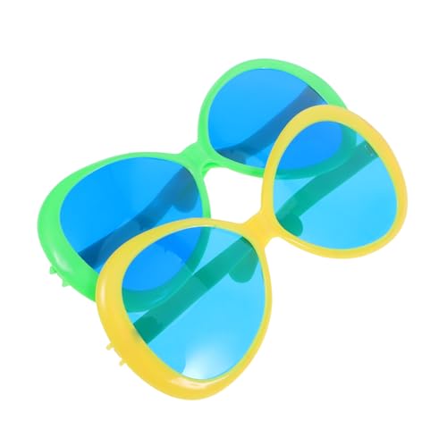 NAMOARLY 2stücke Exaggerated Tropical Sunglasses Für Sommer Strandpartys Lustige Hawaiianische Foto-requisiten Bunte Gigantische Sonnenbrillen Für Luau-feiern Unisex Accessoire von NAMOARLY