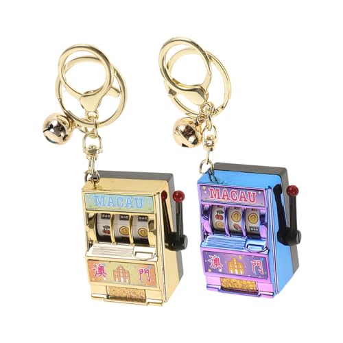 NAMOARLY 2 Stück Mini Slot Machine Schlüsselanhänger Lustige Glücksautomat Spielzeuge für Geburtstagskuchen Deko und Partygeschenke für Themenpartys und Erwachsene NAMOARLY 2 Stück Mini Slot Machine Schlüsselanhänger Lustige Glücksautomat Spielzeuge für Geburtstagskuchen Deko und Partygeschenke für Themenpartys und Erwachsene von NAMOARLY