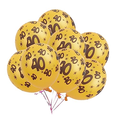 NAMOARLY Schwarzes Dekor 20 Stück 12 Zahlen Luftballon Zahlenballons Luftballons Geburtstag Gummiballons 40 Latexballons Geburtstagsdekorationen Schmücken Emulsion Konfetti-Luftballons von NAMOARLY