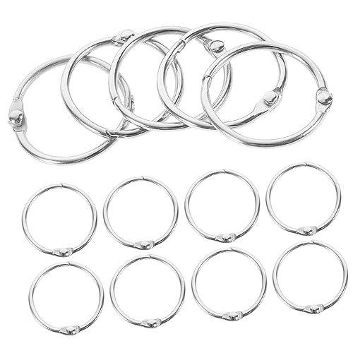 NAMOARLY 20 Stück Teiliges Metall Bindering Robuste Offene Buchringe Einfache Handhabung mit Sicherem Verschluss Basteln für Karteikarten Langlebige Loseblatt Ringe für Scrapbooks und NAMOARLY 20 Stück Teiliges Metall Bindering Robuste Offene Buchringe Einfache Handhabung mit Sicherem Verschluss Basteln für Karteikarten Langlebige Loseblatt Ringe für Scrapbooks und von NAMOARLY