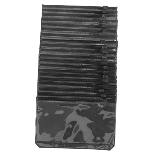 NAMOARLY 20 Stück Teiliges PVC Binder Organizer mit Löchern Transparente Kunststoff Hüllen mit Reißverschluss Leichte Dokumententaschen für Lose und Bürobedarf Praktische Aufbewahrung für von NAMOARLY