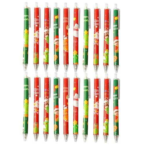 NAMOARLY 20 Stück weihnachtlicher gelstift Erwachsene Schreiben Neuheitstifte Stifte Masse Vor kugelschreiber weihnachten briefpapier weihnachten Stifte süß Mehrzweck-Gelstift Plastik von NAMOARLY