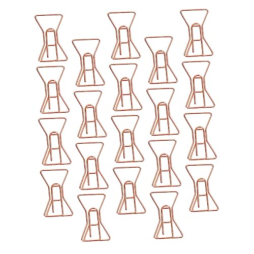 NAMOARLY 20Stücke Dekorative Metall Lesezeichen Clips Bowtie Paper Clips für Büro und Schule Stilvolle und Langlebige Büroklammern zur Effektiven Organisation von Dokumenten von NAMOARLY