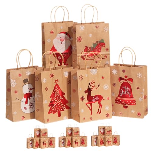 NAMOARLY 24 Stück Geschenkbeutel Aus Kraftpapier Weihnachtsgeschenkpapier Dekorationen Vorabend Weihnachtstüten Mit Süßigkeiten Gut Lecker Stichworte Für Groß Favorisieren Weihnachtstasche NAMOARLY 24 Stück Geschenkbeutel Aus Kraftpapier Weihnachtsgeschenkpapier Dekorationen Vorabend Weihnachtstüten Mit Süßigkeiten Gut Lecker Stichworte Für Groß Favorisieren Weihnachtstasche von NAMOARLY