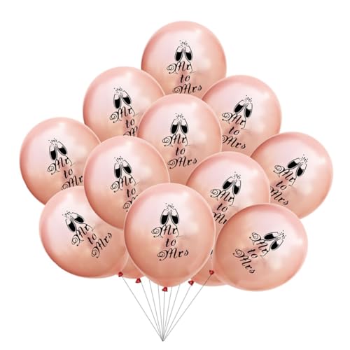 NAMOARLY 25st Latexballons Für Party Hochzeitsballons Dekoration Partyballons Bedruckte Luftballons Zur Hochzeit Latexballons Für Die Hochzeit Weißer Ballon Weiße Luftballons Braut Roségold von NAMOARLY