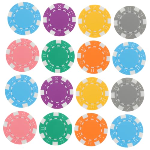 NAMOARLY 28stücke Wiederverwendbare Spielzählchips Farbige Plastikpokerchips Runde Pokerchip-Marker Für Pokerpartys Und Tischspiele von NAMOARLY