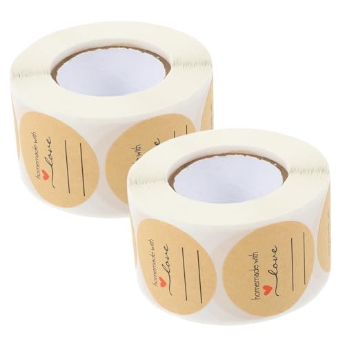 NAMOARLY 2Rollen Handgefertigte Aufkleber Selbstklebende Für DIY Runde Versiegelungsaufkleber Für Hochzeit Valentinstag NAMOARLY 2Rollen Handgefertigte Aufkleber Selbstklebende Für DIY Runde Versiegelungsaufkleber Für Hochzeit Valentinstag von NAMOARLY