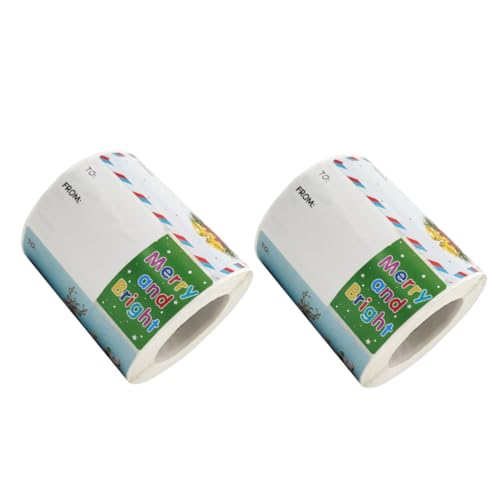 NAMOARLY 2Rollen Weihnachtsaufkleber Pro Klassische Weihnachtsdesigns Für Geschenkverpackungen Und Bastelprojekte Dekoration Für Feiertage NAMOARLY 2Rollen Weihnachtsaufkleber Pro Klassische Weihnachtsdesigns Für Geschenkverpackungen Und Bastelprojekte Dekoration Für Feiertage von NAMOARLY