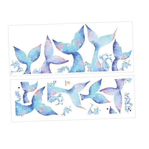 NAMOARLY 2Stücke DIY Meerjungfrau Wandtattoo Himmelsblau Abnehmbare Aufkleber für Kinderzimmer Dekoration Hochwertiges Boho Stil NAMOARLY 2Stücke DIY Meerjungfrau Wandtattoo Himmelsblau Abnehmbare Aufkleber für Kinderzimmer Dekoration Hochwertiges Boho Stil von NAMOARLY