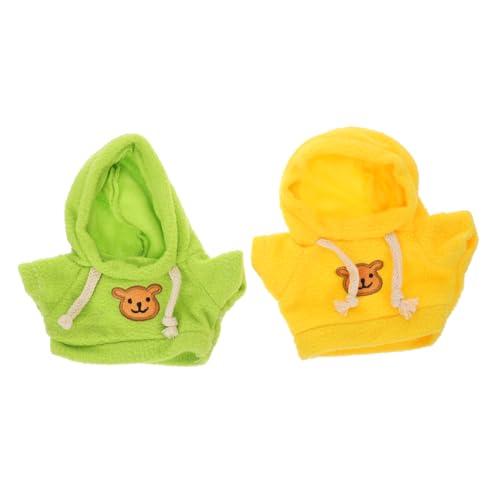 NAMOARLY 2Stücke Teiliges Bärenkleidung für Puppen und Gelber Hoodie für Stofftiere und Kleine Puppen Wiederverwendbare Kleidung DIY Accessoires für Bärenpuppen NAMOARLY 2Stücke Teiliges Bärenkleidung für Puppen und Gelber Hoodie für Stofftiere und Kleine Puppen Wiederverwendbare Kleidung DIY Accessoires für Bärenpuppen von NAMOARLY