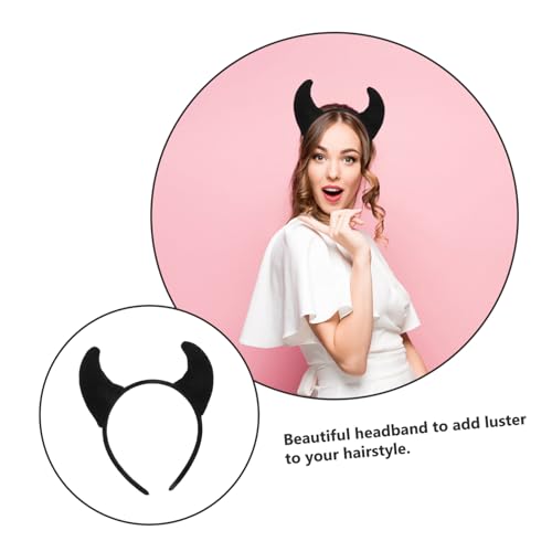 NAMOARLY 3 Stück Teiliges Teufelshorn Haarreif Halloween Kopfschmuck Cosplay Party Stirnband für Damen Herren Karneval Schwarzer Hörner Kopfschmuck Leicht und Bequem NAMOARLY 3 Stück Teiliges Teufelshorn Haarreif Halloween Kopfschmuck Cosplay Party Stirnband für Damen Herren Karneval Schwarzer Hörner Kopfschmuck Leicht und Bequem von NAMOARLY