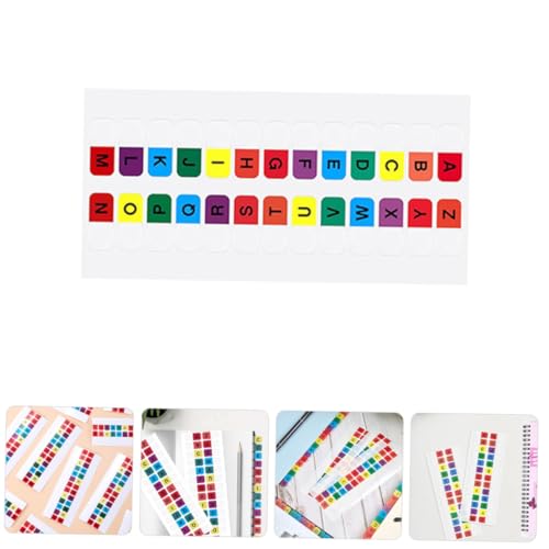 NAMOARLY 30 Blatt Bunte Selbstklebende Alphabet register tabs aus Pet Kleine Memo markierer für Büro Heimdateien Langlebige Beschriftbare Seitenmarker für Effiziente Organisation NAMOARLY 30 Blatt Bunte Selbstklebende Alphabet register tabs aus Pet Kleine Memo markierer für Büro Heimdateien Langlebige Beschriftbare Seitenmarker für Effiziente Organisation von NAMOARLY