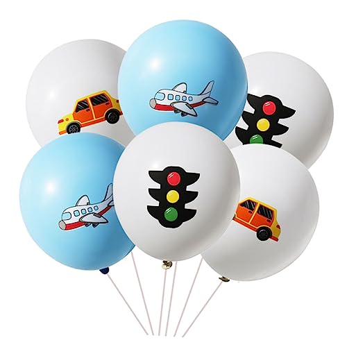 NAMOARLY 30 Stück Ampelballon Für Autoflugzeug Ballondekoration Latexballons Fröhliche Autoballons Ballons Auto Partyballons von NAMOARLY
