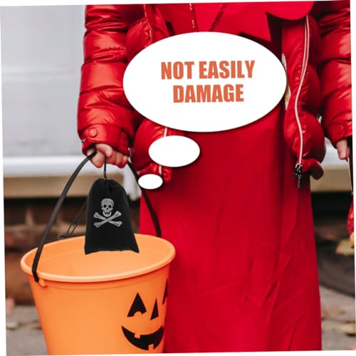 NAMOARLY 30 Stück Teiliges Piraten Stoffbeutel mit Kordelzug Große Wiederverwendbare Beutel für Halloween Partydeko Süßigkeiten und Kleine Geschenke für Kindergeburtstag Piratenmotto von NAMOARLY