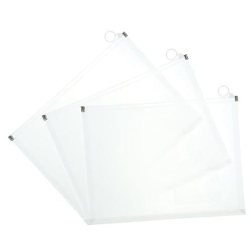 NAMOARLY 3Stücke Teiliges Dokumentenordner aus Kunststoff mit Druckknopfverschluss Robuste Transparente Dateiordner für Schule Büro und Zuhause zur Aufbewahrung von Rechnungen von NAMOARLY
