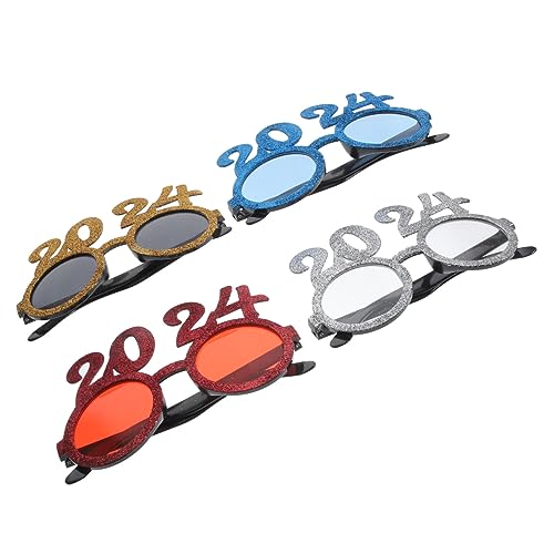 NAMOARLY 4 Stück 2024 Brille Silvester Brille Retro Rollenspiele Für Party Festival-accessoires Trendy Festivalbrille Brillenfassungen Für Das Neue Jahr 2024 Geformt Pc-rahmen NAMOARLY 4 Stück 2024 Brille Silvester Brille Retro Rollenspiele Für Party Festival-accessoires Trendy Festivalbrille Brillenfassungen Für Das Neue Jahr 2024 Geformt Pc-rahmen von NAMOARLY
