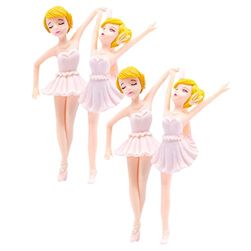NAMOARLY 4stücke Stilvolle Ballett-mädchen Cake Topper Deko Weiß Süß-weiß Ballerina Figur Für Geburtstagsfeier Torte Tortendekoration Für Mädchen NAMOARLY 4stücke Stilvolle Ballett-mädchen Cake Topper Deko Weiß Süß-weiß Ballerina Figur Für Geburtstagsfeier Torte Tortendekoration Für Mädchen von NAMOARLY