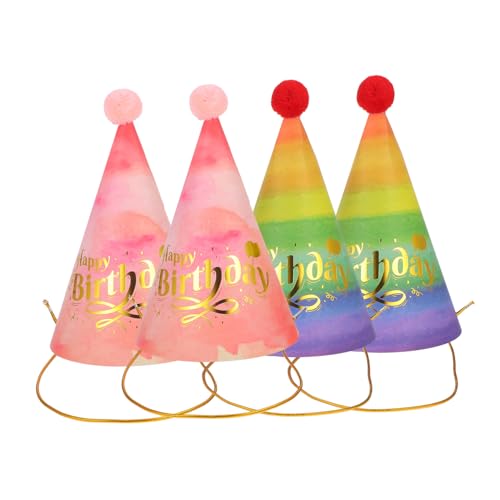 NAMOARLY 4 Stück Hut Aus Regenbogenpapier Geburtstagshut Karnevalshut Und Brille Partyhüte Für Erwachsene Alles Zum Geburtstag Hut Jahre Partyhüte Neon-partyzubehör Stirnbänder Zapfen NAMOARLY 4 Stück Hut Aus Regenbogenpapier Geburtstagshut Karnevalshut Und Brille Partyhüte Für Erwachsene Alles Zum Geburtstag Hut Jahre Partyhüte Neon-partyzubehör Stirnbänder Zapfen von NAMOARLY