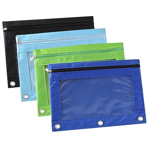 NAMOARLY 4 Stück Loseblatt-Briefpapiertasche Federmäppchen Bindemittel Tuch Reißverschluss aufbewahrungssack storage pockets Halter für Bindekarten Tasche für Ordner und Stifte Oxford-Stoff NAMOARLY 4 Stück Loseblatt-Briefpapiertasche Federmäppchen Bindemittel Tuch Reißverschluss aufbewahrungssack storage pockets Halter für Bindekarten Tasche für Ordner und Stifte Oxford-Stoff von NAMOARLY