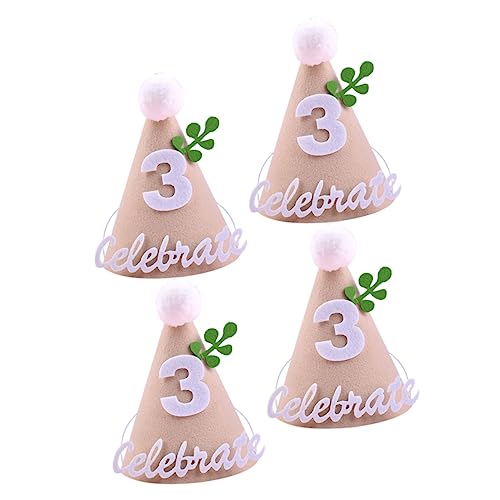 NAMOARLY 4 Stück Non Woven Partyhut party kinderparty Kleinkindermützen Kleinkind Mütze Hüte käppis für happy birthday tortendeko kopfschmuck zum geburtstag -Partyhut NAMOARLY 4 Stück Non Woven Partyhut party kinderparty Kleinkindermützen Kleinkind Mütze Hüte käppis für happy birthday tortendeko kopfschmuck zum geburtstag -Partyhut von NAMOARLY