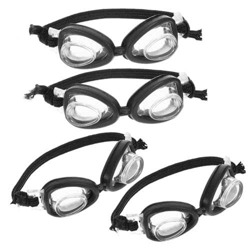 NAMOARLY 4 Stück Puppe Mini-Schwimmbrille Schutzbrille für Puppe kleine Brille für Puppe Zubehör für Puppenkostüme Mini-Brillenspielzeug Puppe verkleiden Sich Brillen Plastik Black NAMOARLY 4 Stück Puppe Mini-Schwimmbrille Schutzbrille für Puppe kleine Brille für Puppe Zubehör für Puppenkostüme Mini-Brillenspielzeug Puppe verkleiden Sich Brillen Plastik Black von NAMOARLY
