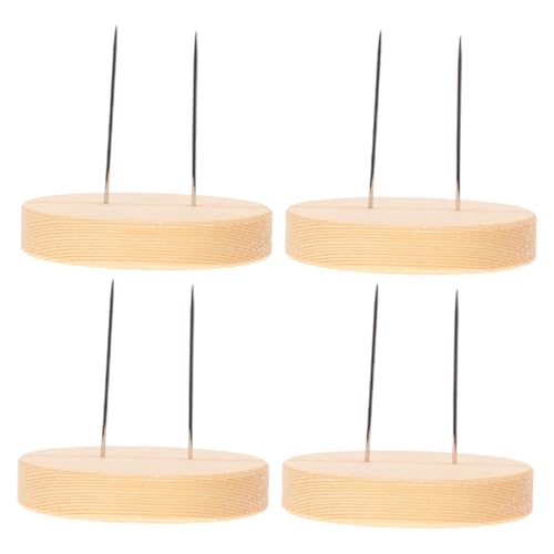 NAMOARLY 4 Stück Teiliges Holzsockel Puppenständer für Häkelpuppen und Filzpuppen Stabiler Desktop Display Halter mit Haken Vielseitig Einsetzbar für DIY Doll Präsentation und Dekoration von NAMOARLY