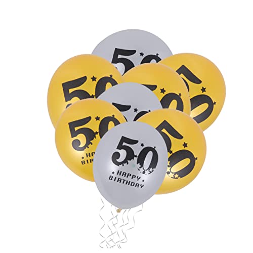 NAMOARLY Ballons 40 Stück 50 Luftballons Zum 50. Geburtstag Transparente Luftballons Weihnachtsdekoration Klare Luftballons Gedenkballons Zahlenballon Bankett Dekorative Gegenstände Anzahl von NAMOARLY
