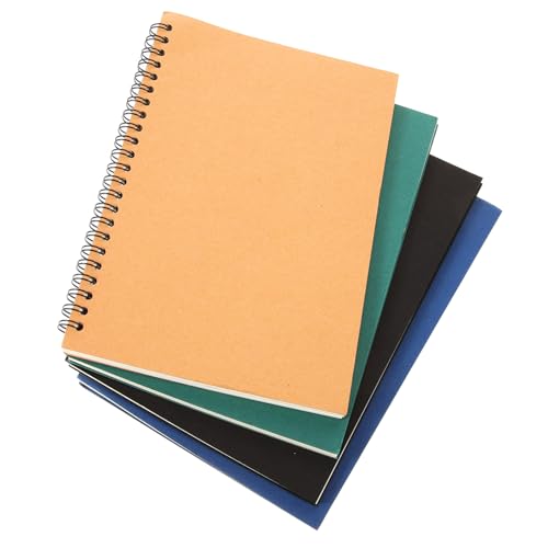 NAMOARLY 4Stücke Notizbuch aus Kraftpapier Spiralnotizbücher und Natur Praktische Tagebuch und Planer für Studium und Büro pro Buch von NAMOARLY