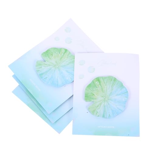 NAMOARLY 4pcs Dekorative Lotus Blattaufkleber Notiz Tränenablehbungsaufkleber Aufkleber Notizpolster Für Schulbürovorräte Und Partyzubehör von NAMOARLY