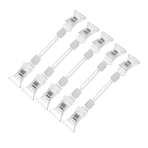 NAMOARLY 5 Stück Werbeclip preisschildhalter ausstellungsständer Werbeständer Preisschilder label clip Party Etiketten hängend Inhaber Clips stehen Supermarkt-Preisschild-Clip Plastik von NAMOARLY