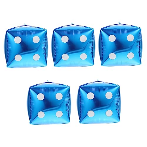 NAMOARLY 5 Stück Würfel Ballon Ballongirlande Alles Zum Geburtstag Banner Luftballons Poker-ballons Ballongrößer Pastellgelbe Luftballons Blaue Würfelballons Blase Aluminiumfolie Blue NAMOARLY 5 Stück Würfel Ballon Ballongirlande Alles Zum Geburtstag Banner Luftballons Poker-ballons Ballongrößer Pastellgelbe Luftballons Blaue Würfelballons Blase Aluminiumfolie Blue von NAMOARLY