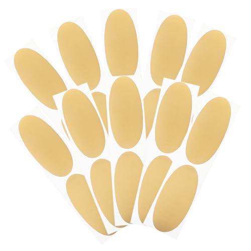NAMOARLY 50 Stück Goldene Ovale Scratch Off Sticker Selbstklebend für Rubbelkarten DIY Geburtstagskarten Spielkarten Kreative Bastelprojekte von NAMOARLY
