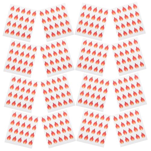 NAMOARLY 500 Pcs Flammenaufkleber dekorative Etiketten für Gläser kleine Etikettenaufkleber mini Aufkleber lustige Aufkleber Kennzeichnungsaufkleber Aufkleber für Lebensmittelverpackungen von NAMOARLY