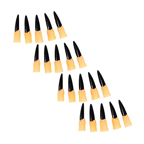 NAMOARLY 50Stücke Zombie Finger Nagelabdeckungen Für Halloween Schwarze Fingerrequisiten Für Gruselige Kostümpartys Und Spukhaus Dekorationen Cosplay Accessoires von NAMOARLY