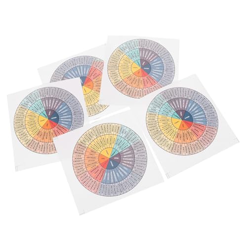 NAMOARLY 5stücke Emotionen Rad Aufkleber Kreative Gefühle Sticker Für Laptop Notebook Und Scrapbook Starke Haftung Papiermaterial Für Persönliche Gestaltung von NAMOARLY